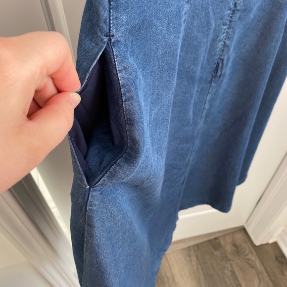 Banana Republic Jean Dress with Pockets - Size 10 - Picture 7 of 9